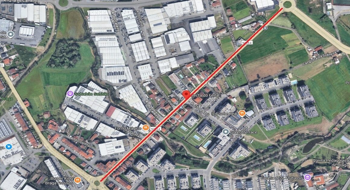 Atenção, braga. Esta reta vai estar fechada ao trânsito durante dois meses