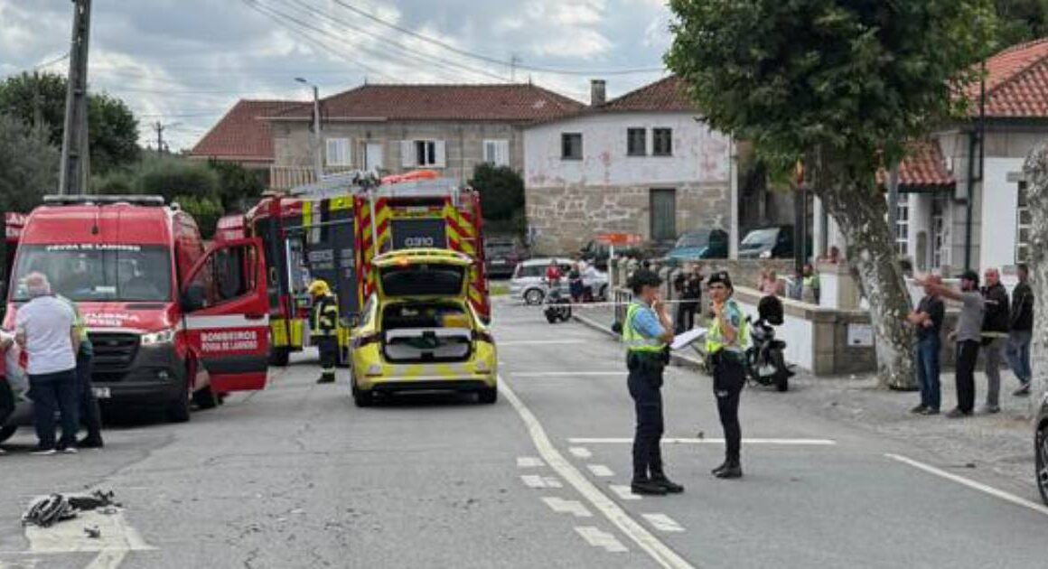 Motociclista em estado grave após colisão na póvoa de lanhoso