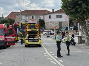 Motociclista em estado grave após colisão na póvoa de lanhoso