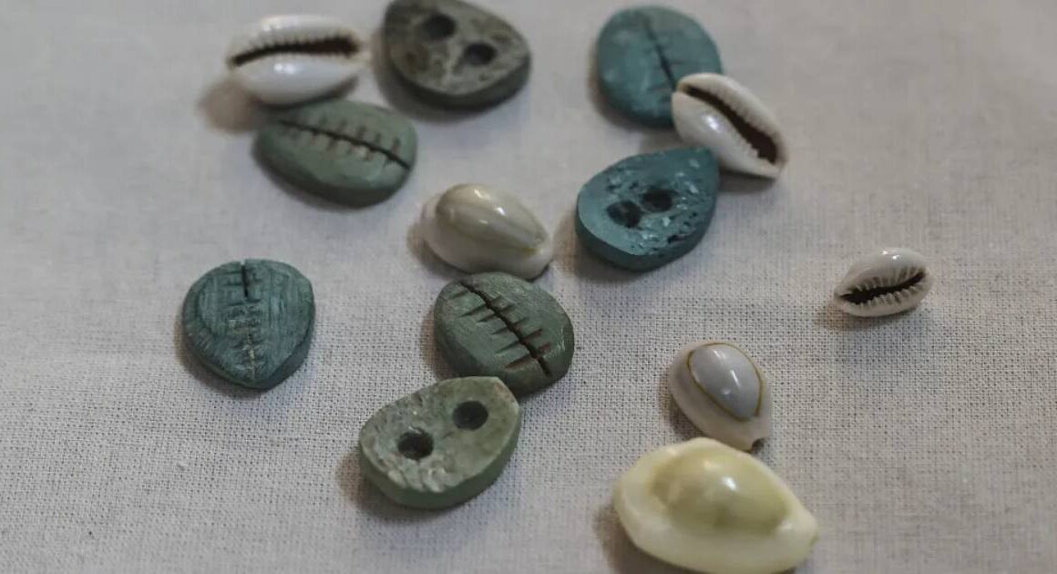 As conchinhas que serviram para comprar escravos podem ser tocadas no museu do dinheiro