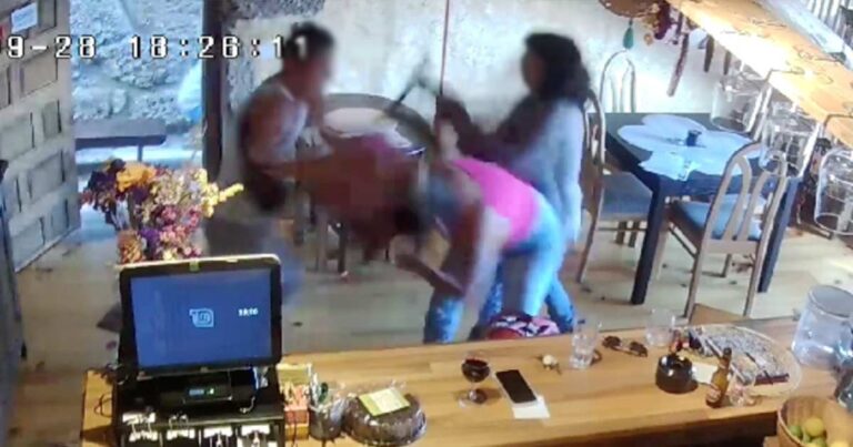 Vídeo mostra violento ataque de jovem em restaurante no gerês