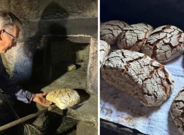Fazer pão à moda antiga na serra da cabreira em vieira do minho