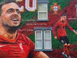 Mural homenageia diogo jota em liverpool