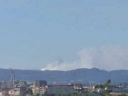 Cinco meios aéreos e dezenas de bombeiros combatem incêndio em barcelos