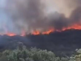 Mais de 100 bombeiros e 12 meios aéreos combatem incêndio junto à fronteira em montalegre