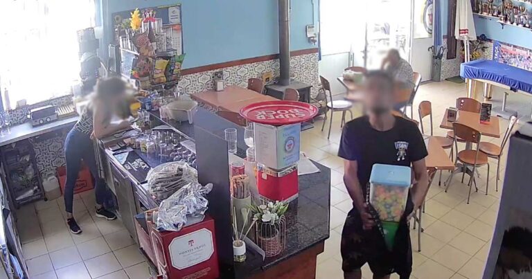 Santo tirso: furta máquina sem dar nas vistas (mesmo com funcionária e cliente no café)
