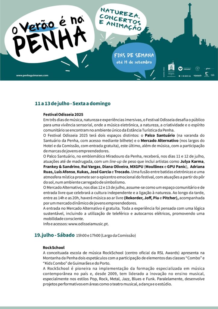 Guimarães: mais de 30 eventos na penha este verão 8 Guimarães: mais de 30 eventos na penha este verão