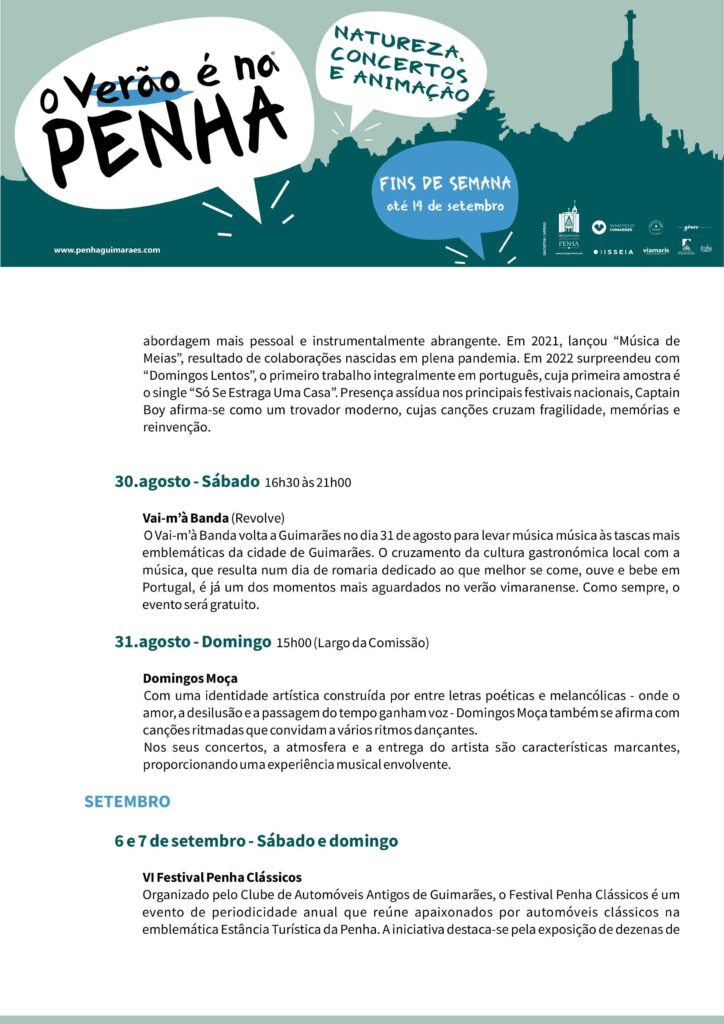 Guimarães: mais de 30 eventos na penha este verão 12 Guimarães: mais de 30 eventos na penha este verão