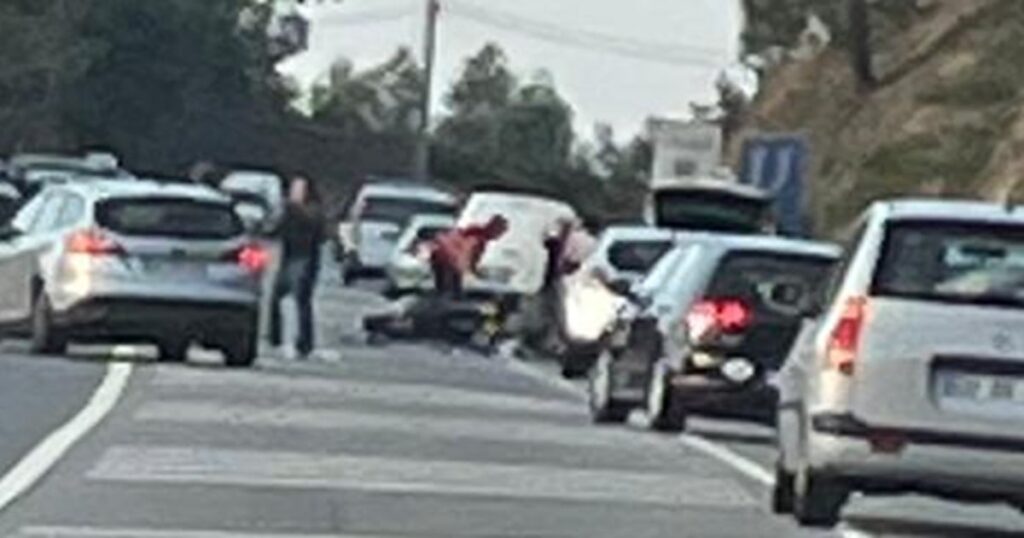 Motociclista em estado grave após colisão com automóvel na póvoa de lanhoso 6 Motociclista em estado grave após colisão com automóvel na póvoa de lanhoso