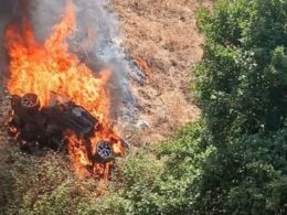 Carro despista-se no algarve e começa a arder. Há cinco mortos