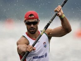 Fernando pimenta na final de k1 500 (a horas de defender ouro nos 1. 000)