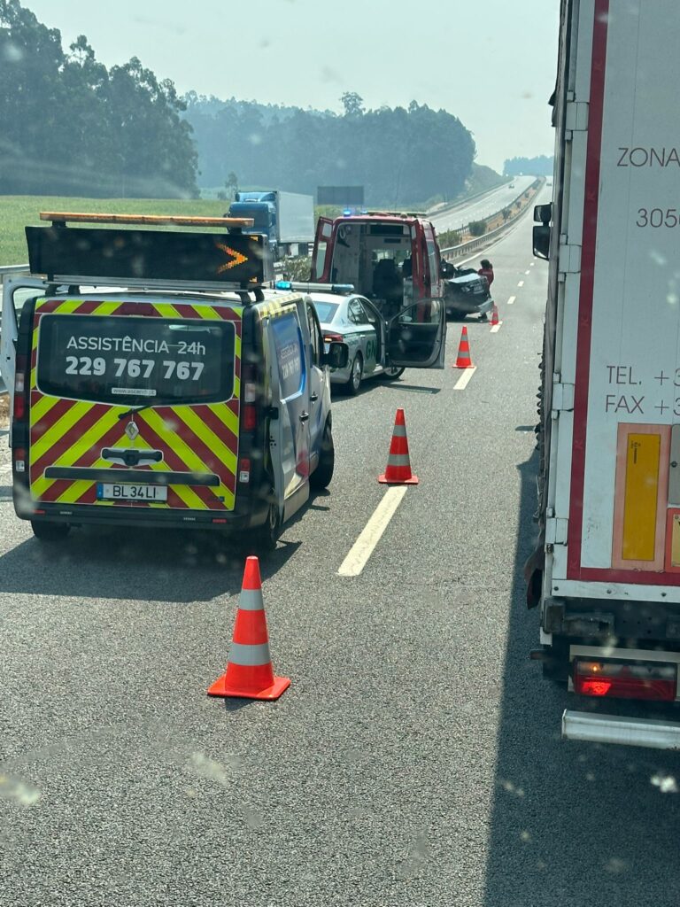 Colisão entre camião e carro faz um ferido na a7