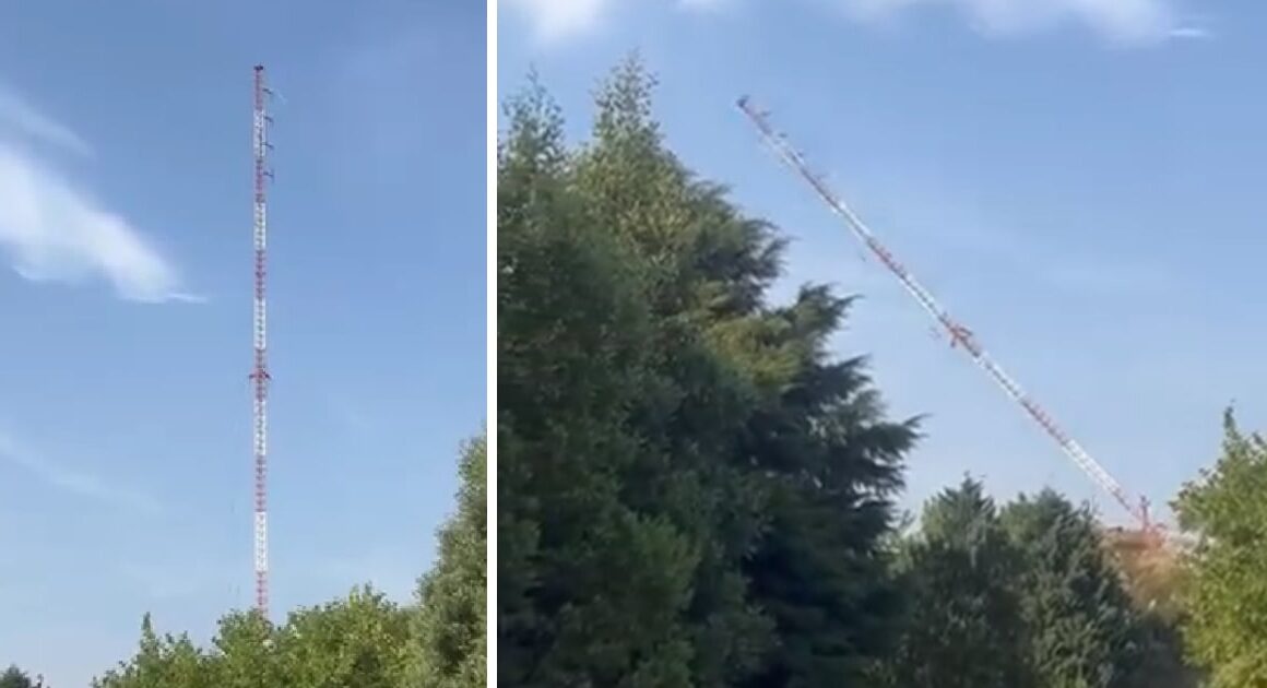 Esta antena perto de uma das mais conhecidas praias do minho 'tombou': "agora já podem tirar fotos"