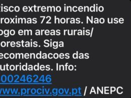 Proteção civil alerta por sms para proibição de fogo em áreas rurais