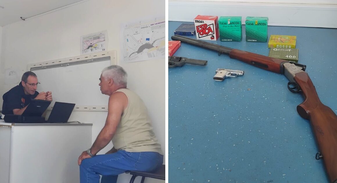 Psp anda a recolher armas no alto minho. Manuel aproveitou para legalizar caçadeira que tem há 40 anos