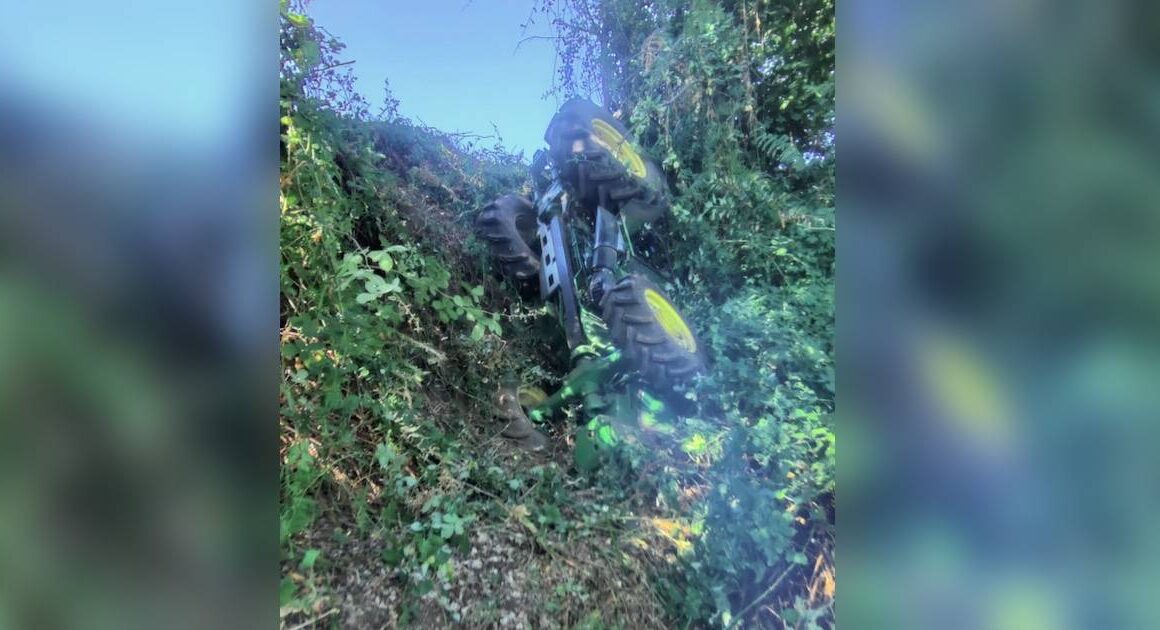 Homem morre após trator cair numa ribanceira em valença