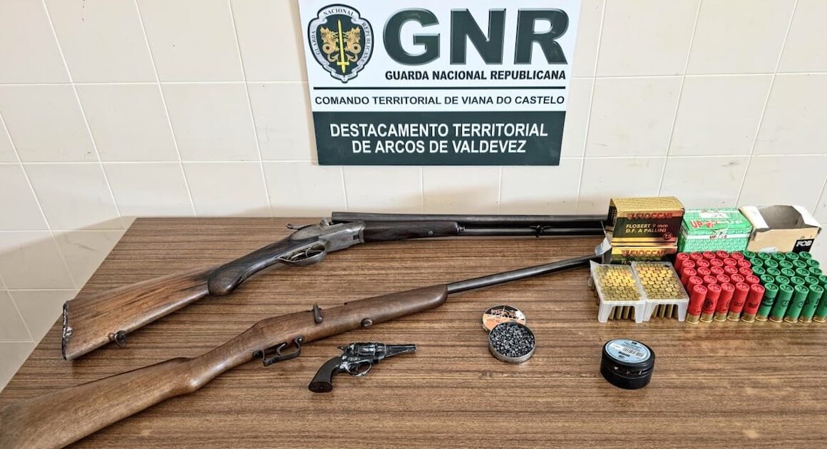 Detido com armas ilegais em ponte de lima após 'ameaça e coação'