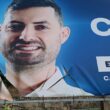 'outdoor' da coligação juntos por celorico vandalizado